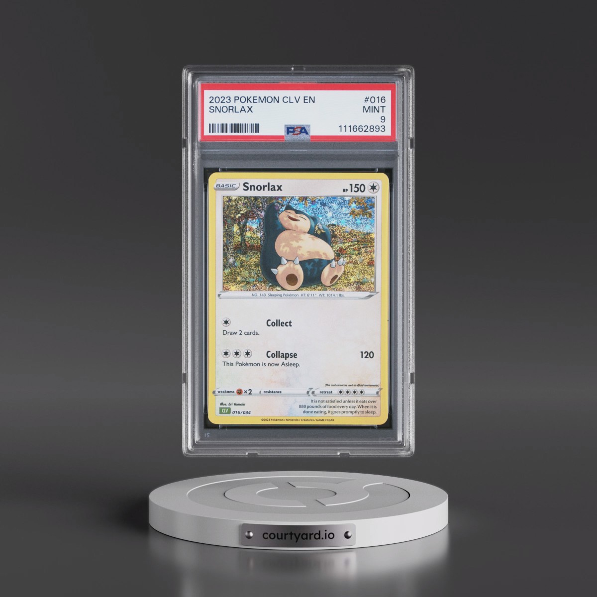 2023 Pokémon CLV-Trading Card Game Classic Venusaur & Lugia EX Deck #016 Snorlax (PSA 9 MINT)