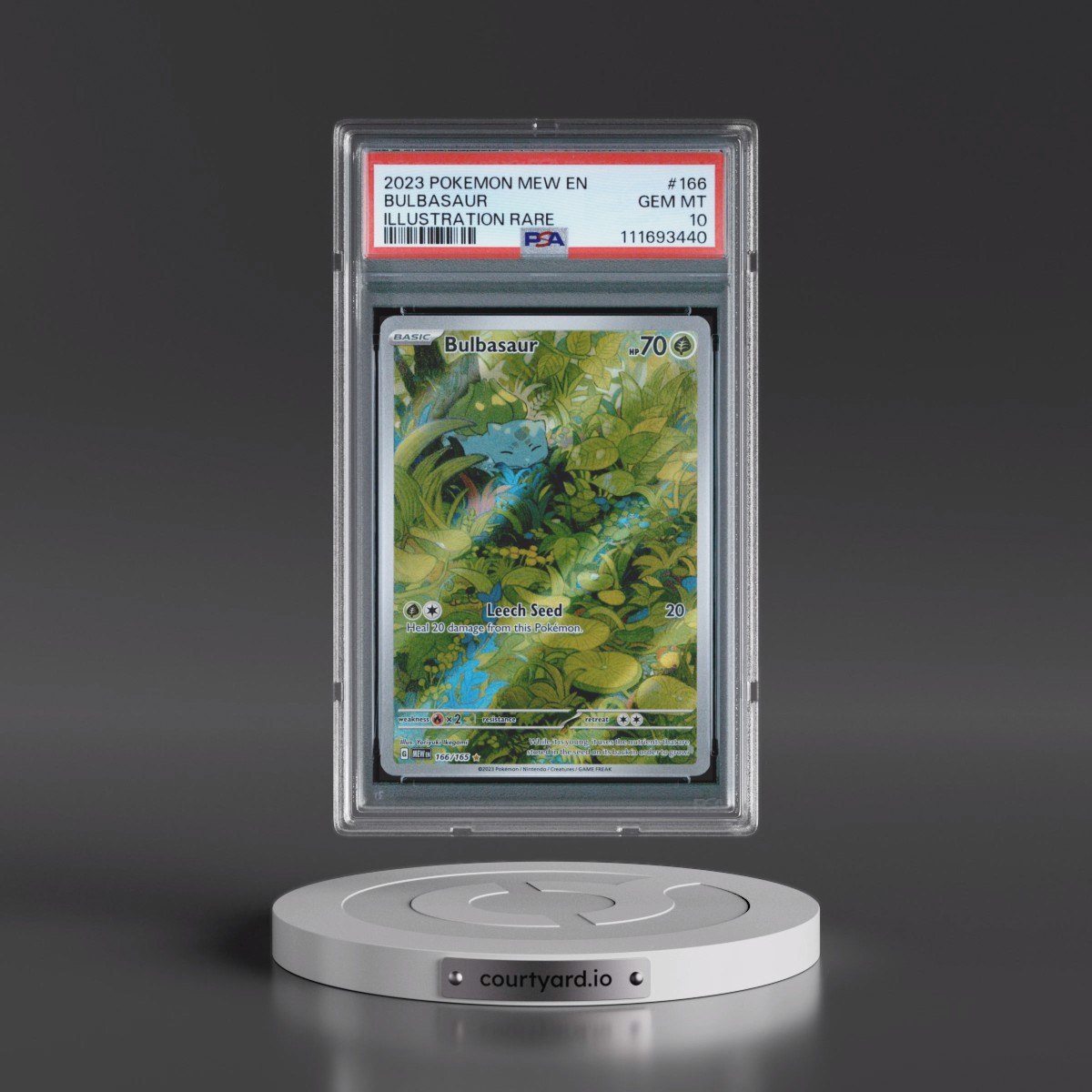 2023 Pokémon Mew EN-151 #166 Bulbasaur - Illustration Rare (PSA 10 GEM MINT)
