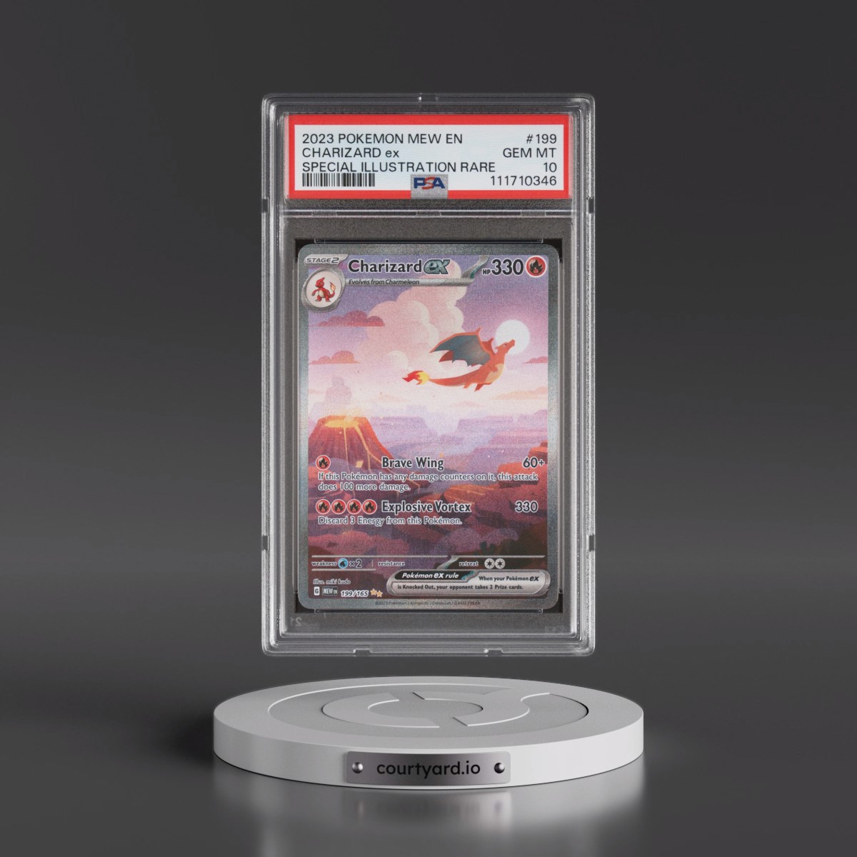 2023 Pokémon Mew EN-151 #199 Charizard EX - Holo Special Illustration Rare (PSA 10 GEM MINT)