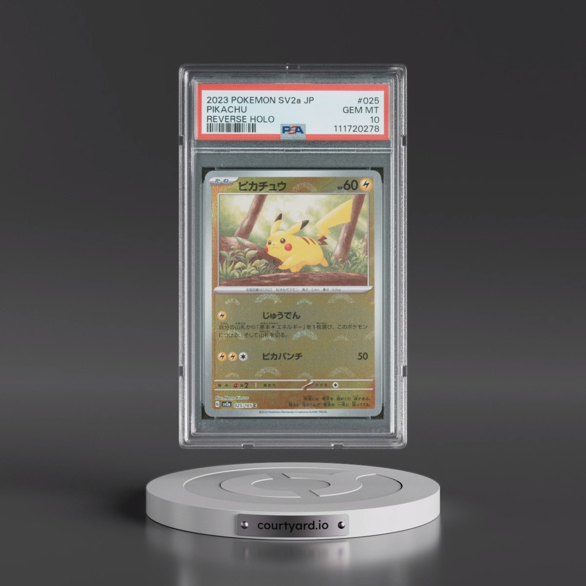 2023 Pokémon Sv2a-Pokémon 151 #025 Pikachu - Reverse Holo (PSA 10 GEM MINT)