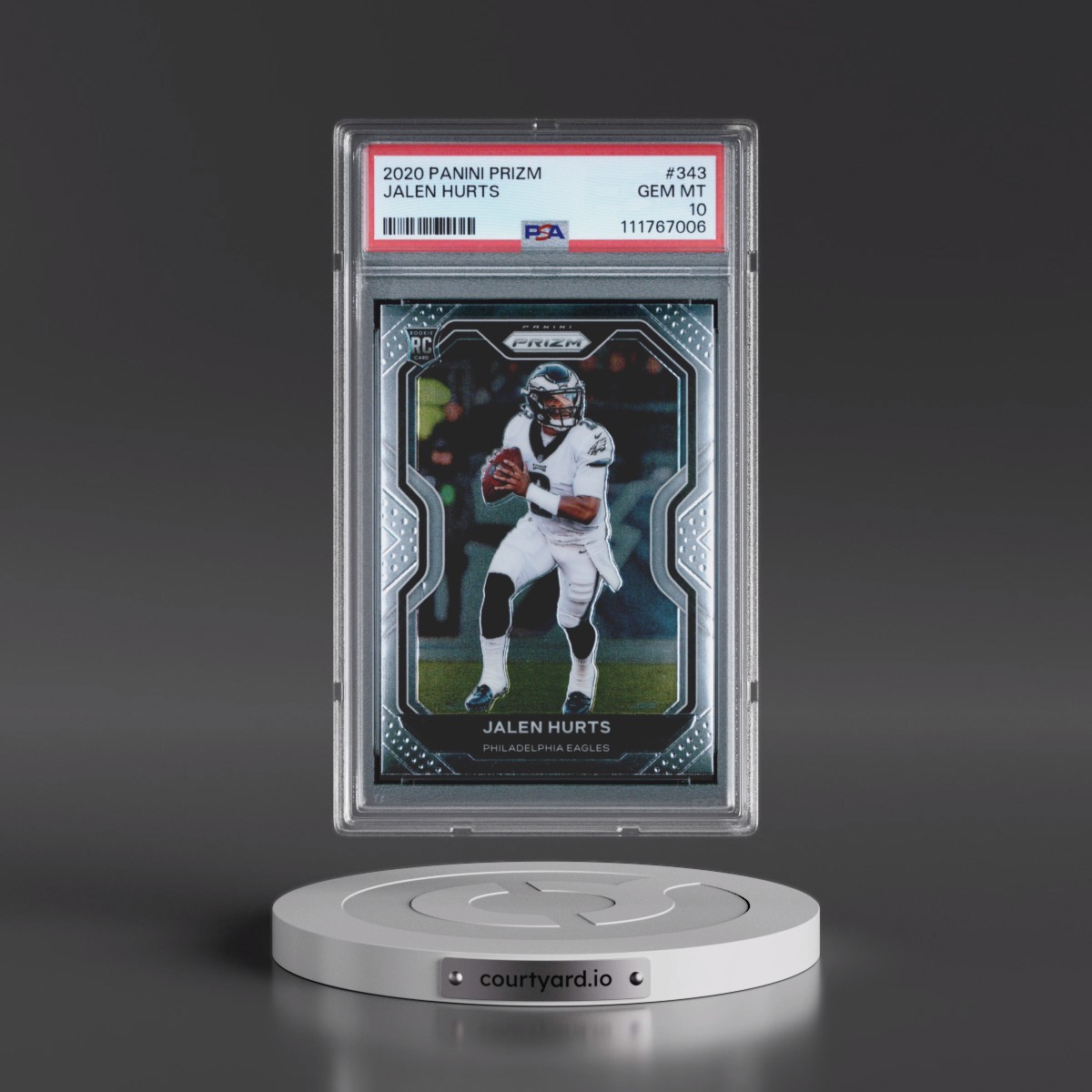2020 Panini Prizm #343 Jalen Hurts (PSA 10 GEM MINT)