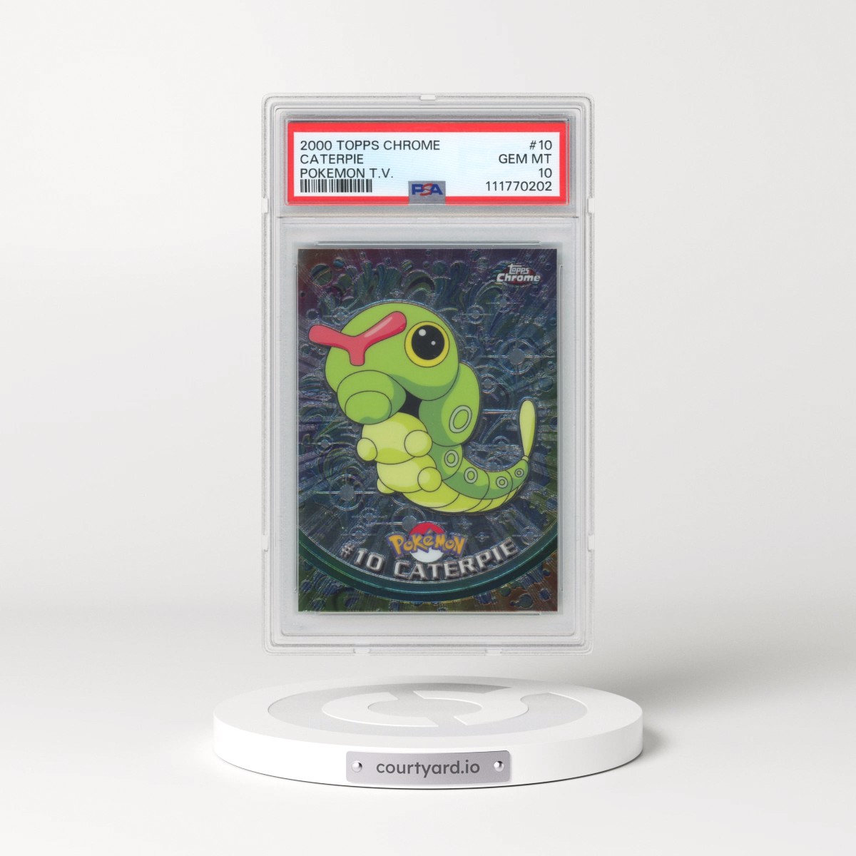 2000 Topps Chrome Pokémon T.V. #10 Caterpie (PSA 10 GEM MINT)