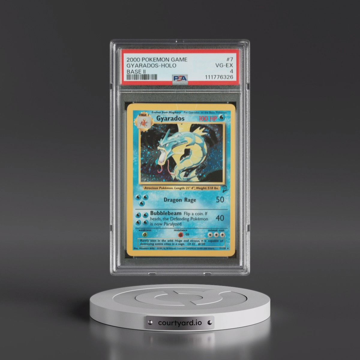 2000 Pokémon Game Base II #7 Gyarados - Holo (PSA 4 VG-EX)