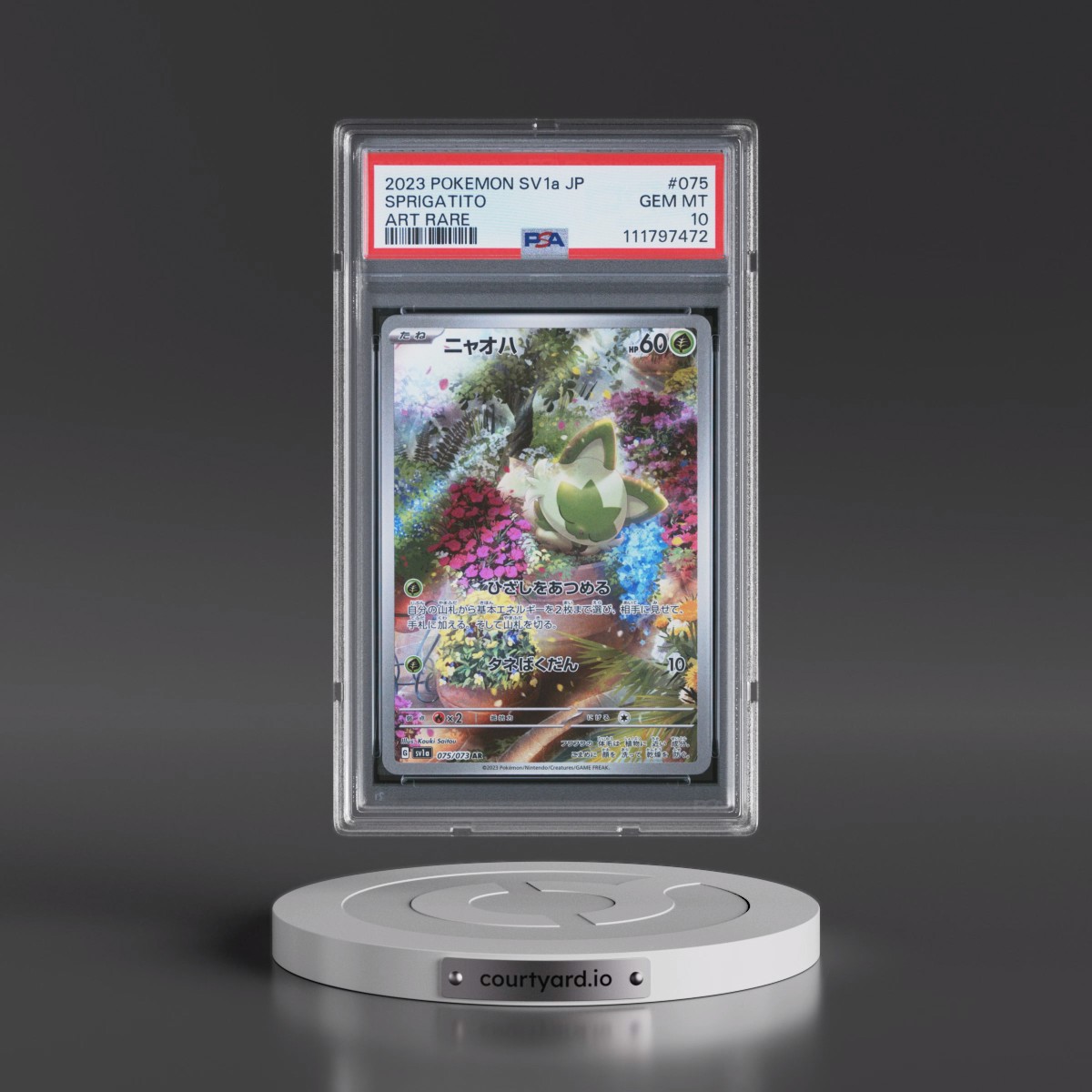 2023 Pokémon Sv1a-Triplet Beat #075 Sprigatito - Art Rare (PSA 10 GEM MINT)