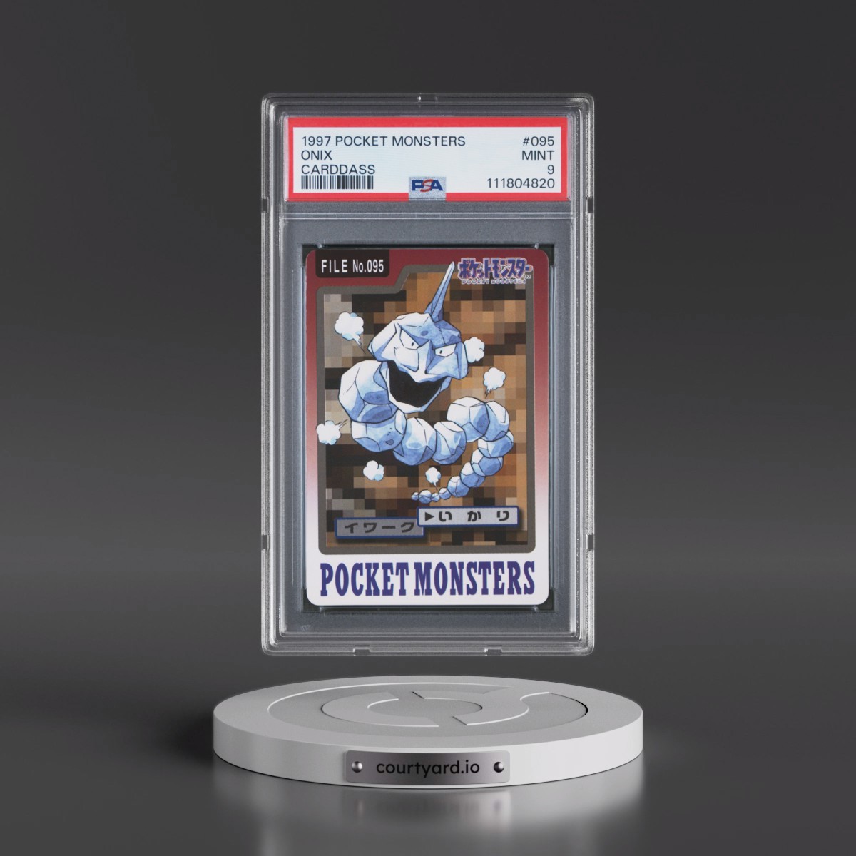 1997 Pocket Monsters Carddass Onix #095 PSA 9
