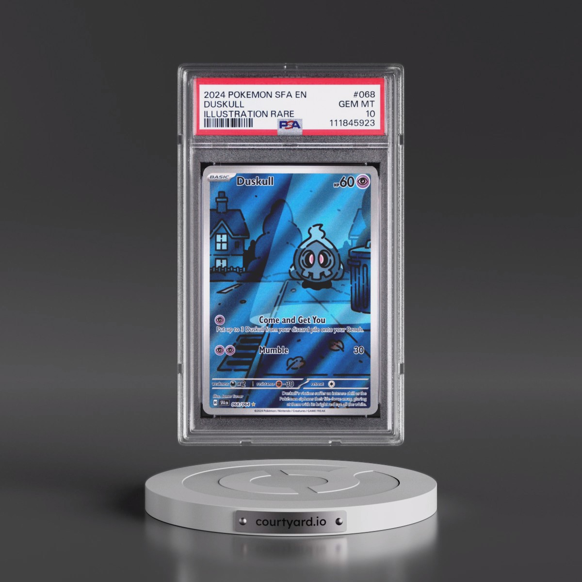 2024 Pokémon Sfa EN-Shrouded Fable #068 Duskull - Illustration Rare (PSA 10 GEM MINT)