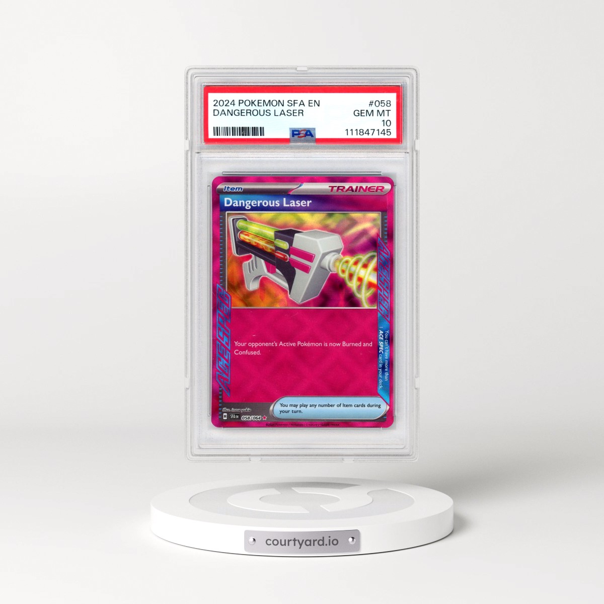 2024 Pokémon Sfa EN-Shrouded Fable #058 Dangerous Laser (PSA 10 GEM MINT)