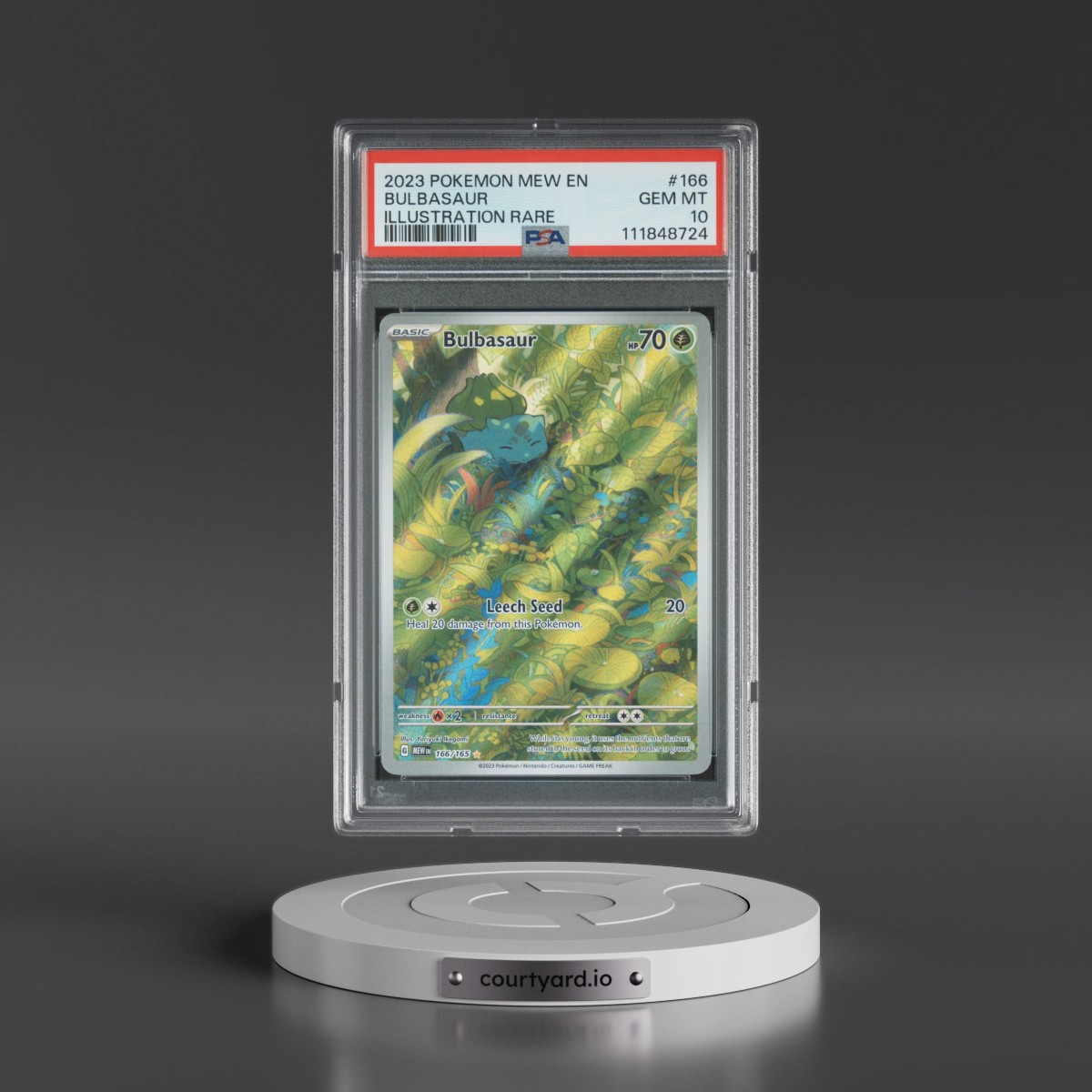 2023 Pokémon Mew EN-151 #166 Bulbasaur - Illustration Rare (PSA 10 GEM MINT)