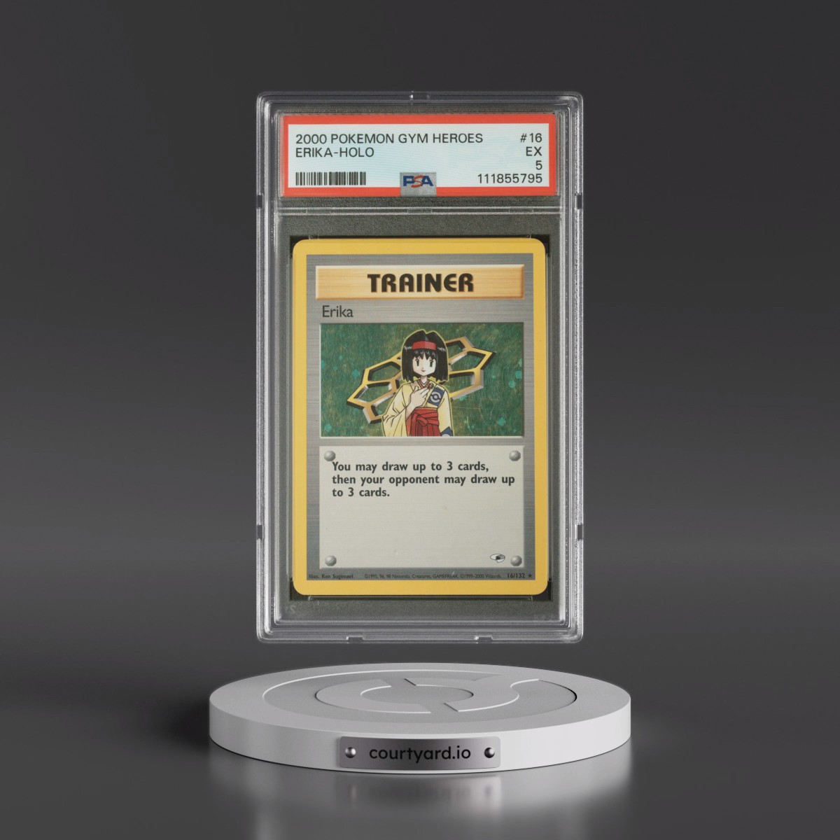 2000 Pokémon Gym Heroes #16 Erika - Holo (PSA 5 EX)
