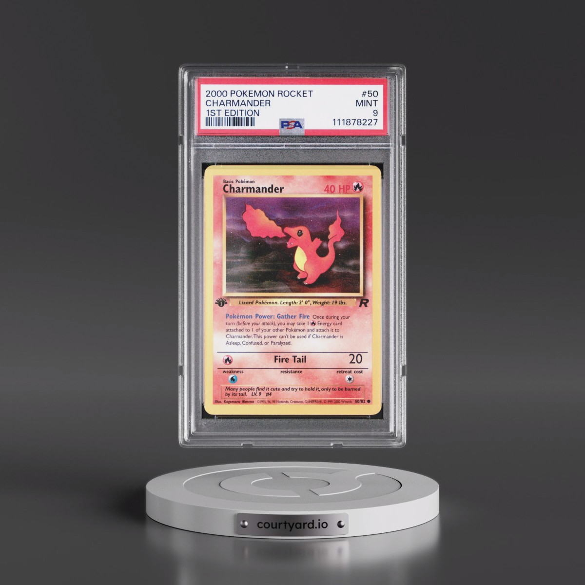 2000 Pokémon Rocket #50 Charmander - 1st Edition (PSA 9 MINT)