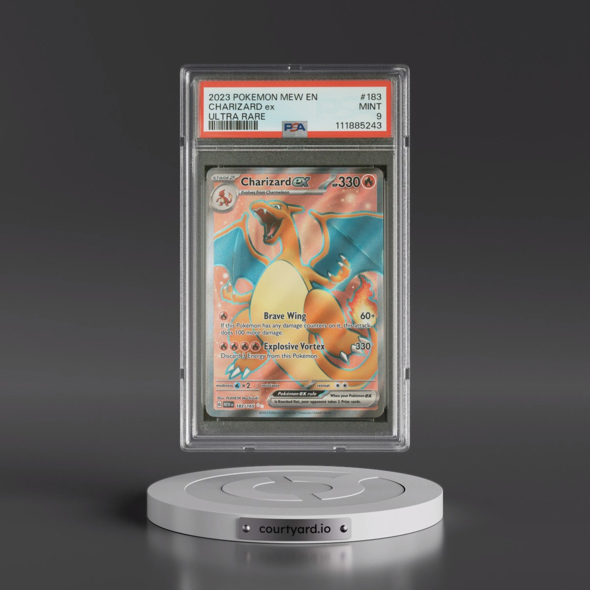 2023 Pokémon Mew EN-151 #183 Charizard EX - Holo Ultra Rare (PSA 9 MINT)