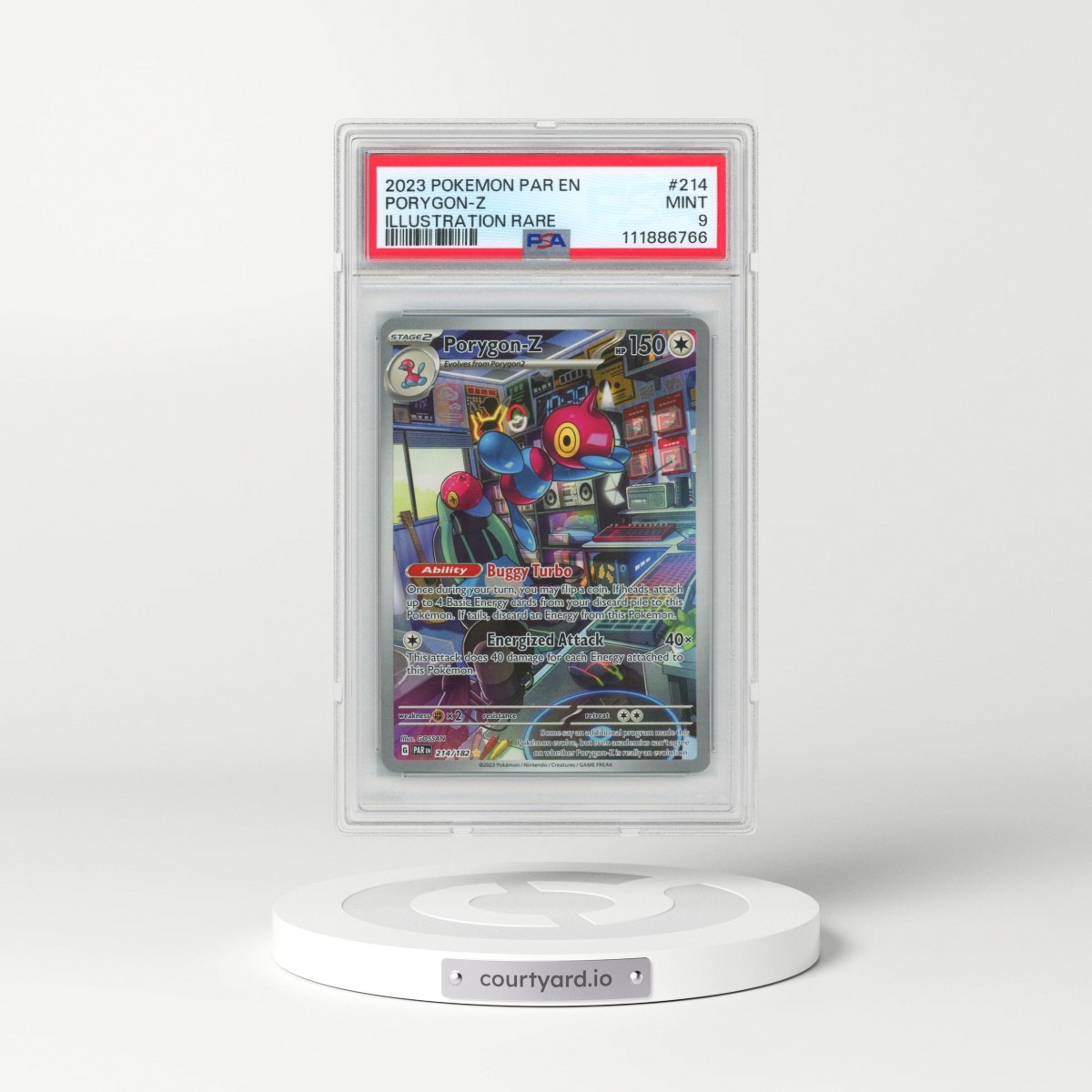 2023 Pokémon Par EN-Paradox Rift #214 Porygon-Z - Illustration Rare (PSA 9 MINT)