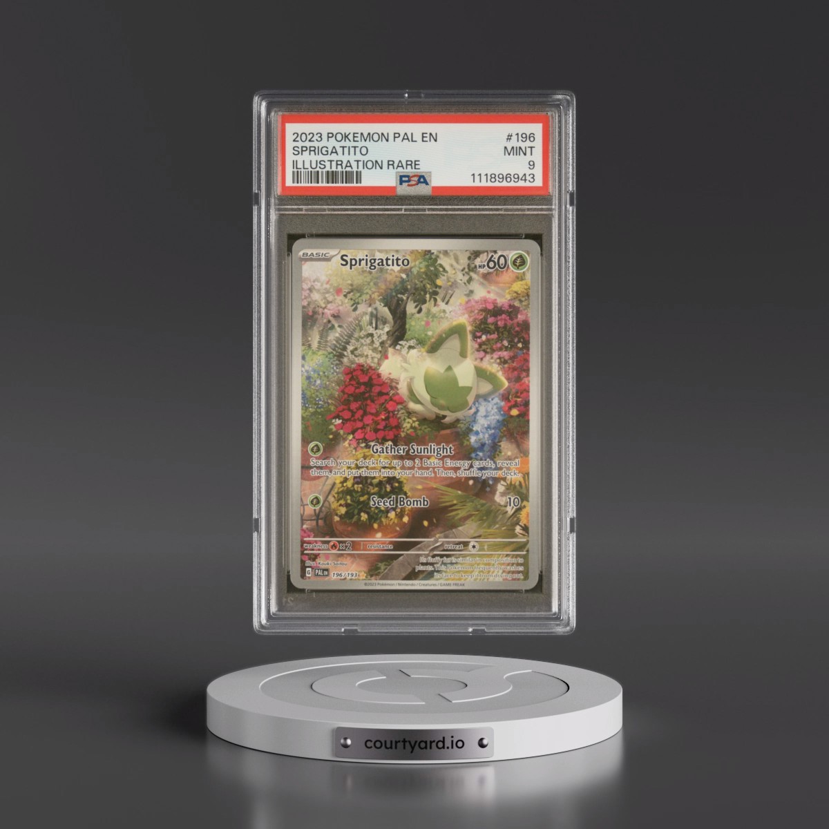 2023 Pokémon Pal EN-Paldea Evolved #196 Sprigatito - Illustration Rare (PSA 9 MINT)