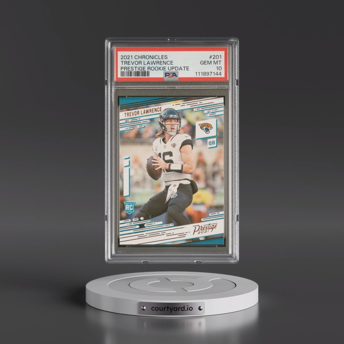 2021 Panini Chronicles Prestige Rookie Update #201 Trevor Lawrence (PSA 10 GEM MINT)