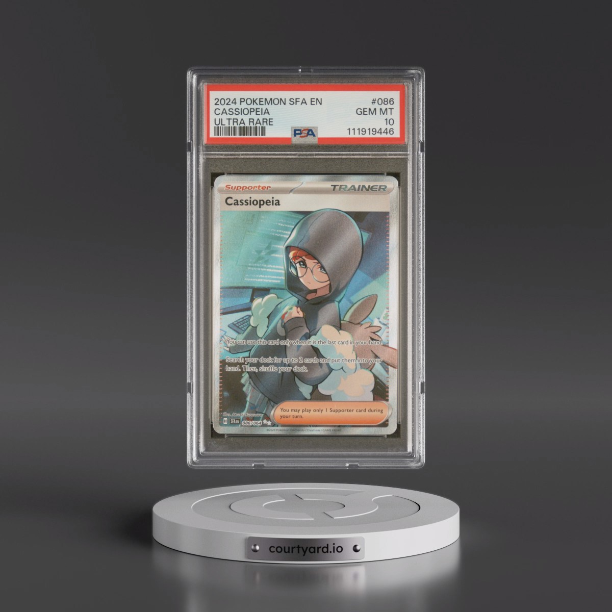 2024 Pokémon Sfa EN-Shrouded Fable #086 Cassiopeia - Ultra Rare (PSA 10 GEM MINT)