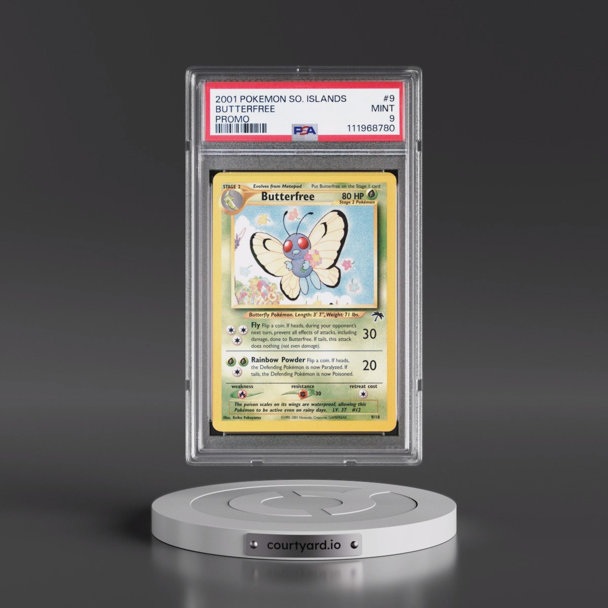 2001 Pokémon Southern Islands Promo #9 Butterfree (PSA 9 MINT)