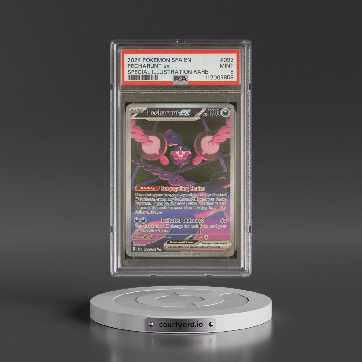 2024 Pokémon Sfa EN-Shrouded Fable #093 Pecharunt EX - Holo Special Illustration Rare (PSA 9 MINT)
