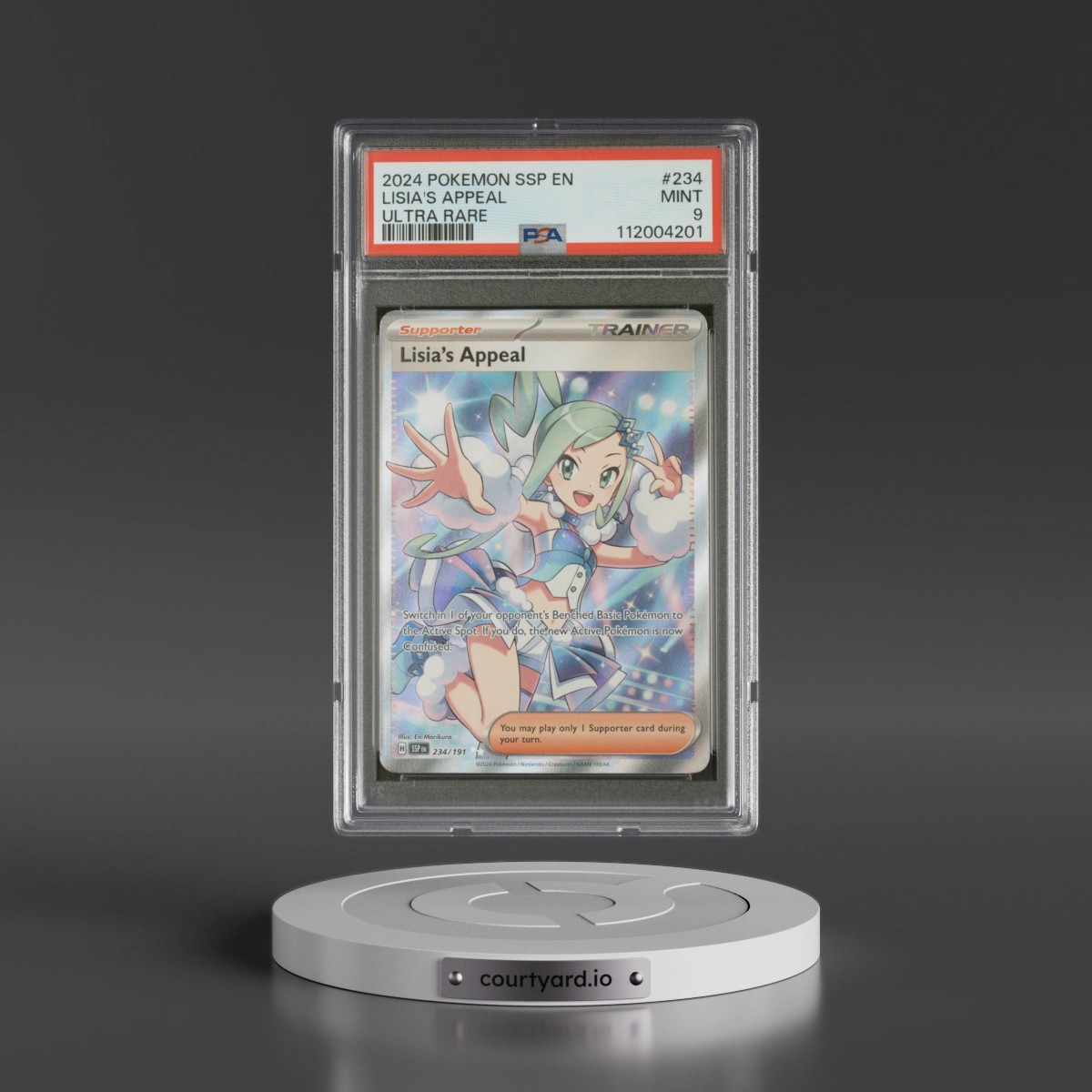 2024 Pokémon Ssp EN-Surging Sparks #234 Lisia's Appeal - Ultra Rare (PSA 9 MINT)