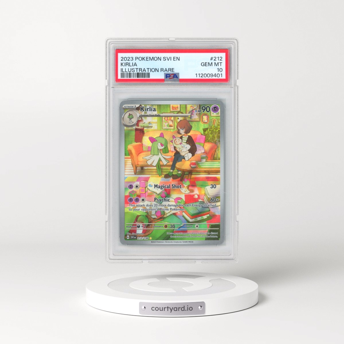 2023 Pokémon Svi EN-Scarlet & Violet #212 Kirlia - Illustration Rare (PSA 10 GEM MINT)