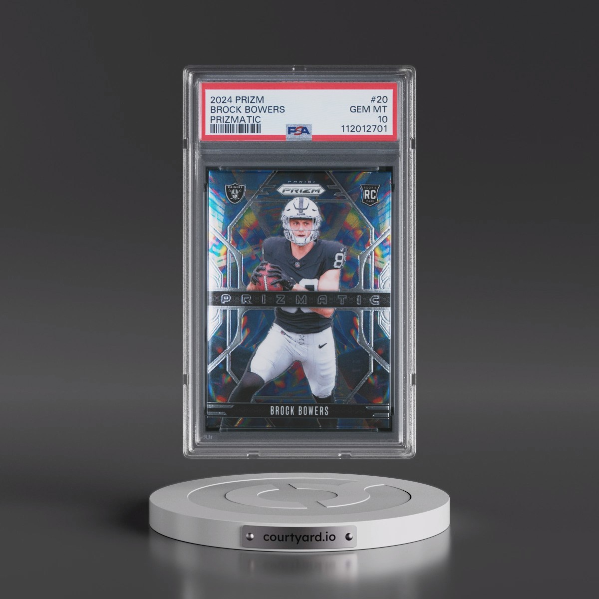 2024 Panini Prizm Prizmatic Brock Bowers #20 PSA 10
