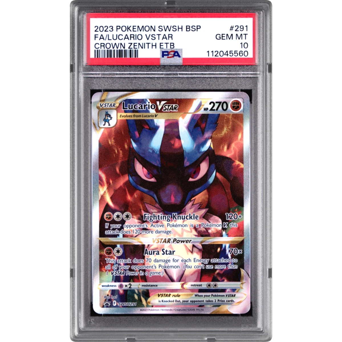 Lucario Vstar card artwork