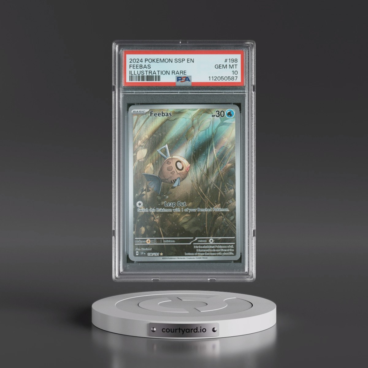 2024 Pokémon Ssp EN-Surging Sparks #198 Feebas - Illustration Rare (PSA 10 GEM MINT)