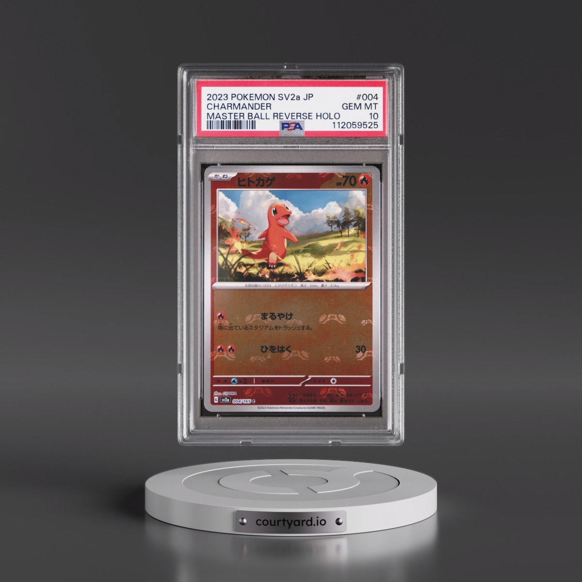 2023 Pokémon Sv2a-Pokémon Card 151 #004 Charmander - Reverse Holo Master Ball (PSA 10 GEM MINT)