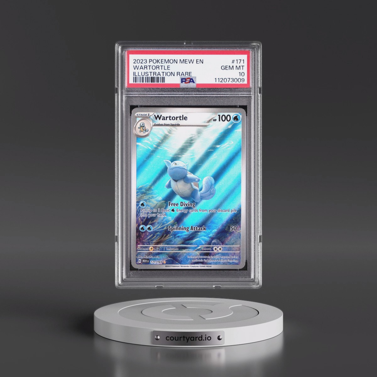 2023 Pokémon Mew EN-151 #171 Wartortle - Illustration Rare (PSA 10 GEM MINT)