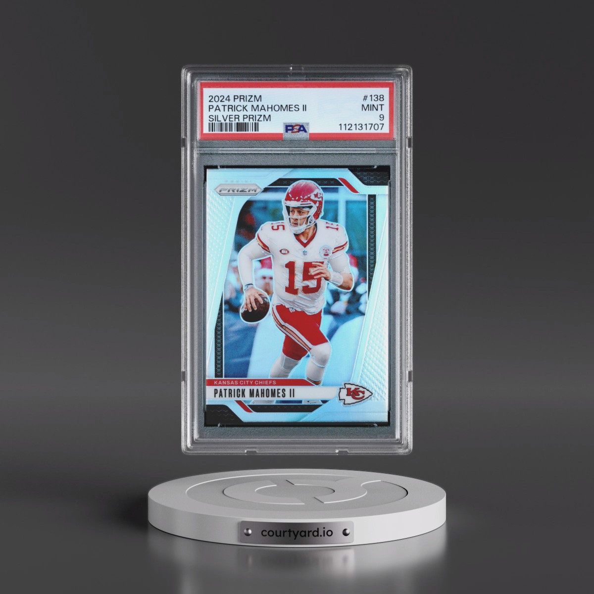 2024 Panini Prizm #138 Patrick Mahomes II - Silver Prizm (PSA 9 MINT)