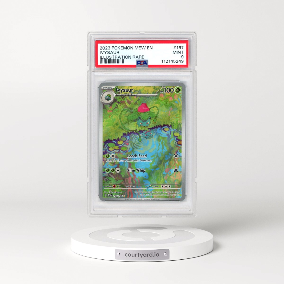 2023 Pokémon Mew EN-151 #167 Ivysaur - Illustration Rare (PSA 9 MINT)
