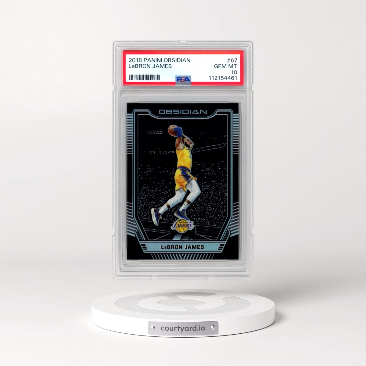 2018 Panini Obsidian #67 LeBron James (PSA 10 GEM MINT)