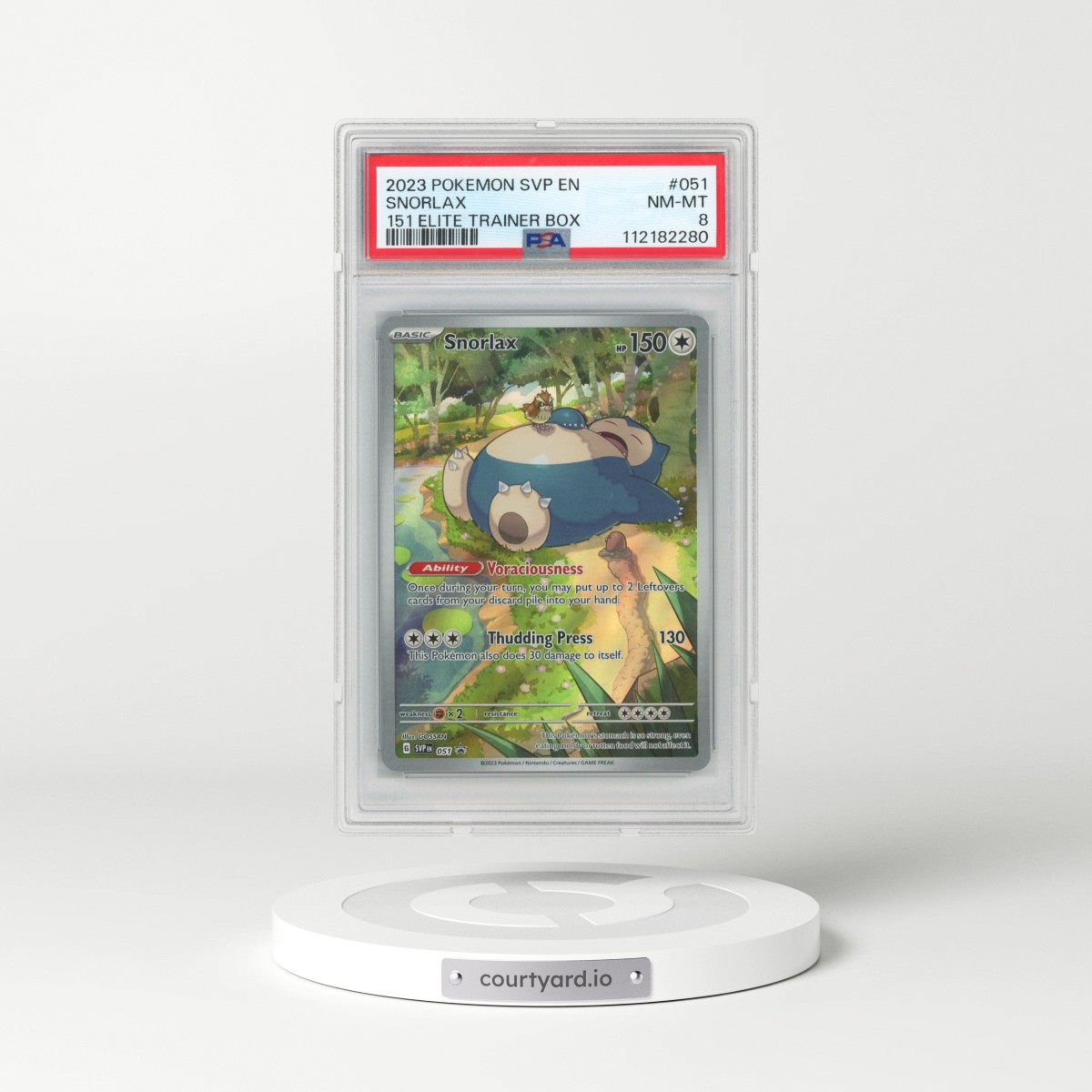 2023 Pokémon Svp EN-SV Black Star Promo #051 Snorlax - 151 Elite Trainer Box (PSA 8 NM-MT)