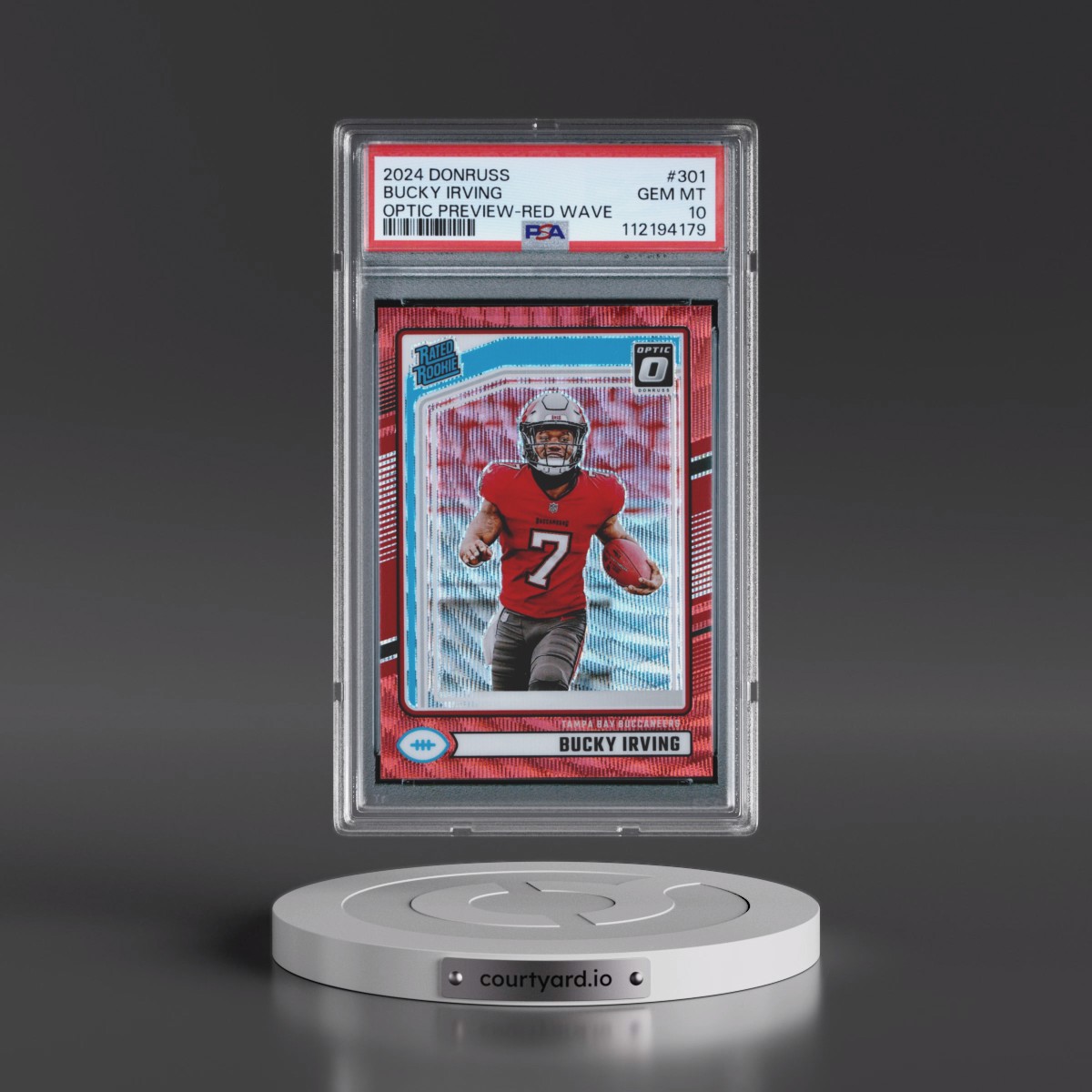 2024 Panini Donruss Bucky Irving - Optic Preview-Red Wave #301 PSA 10