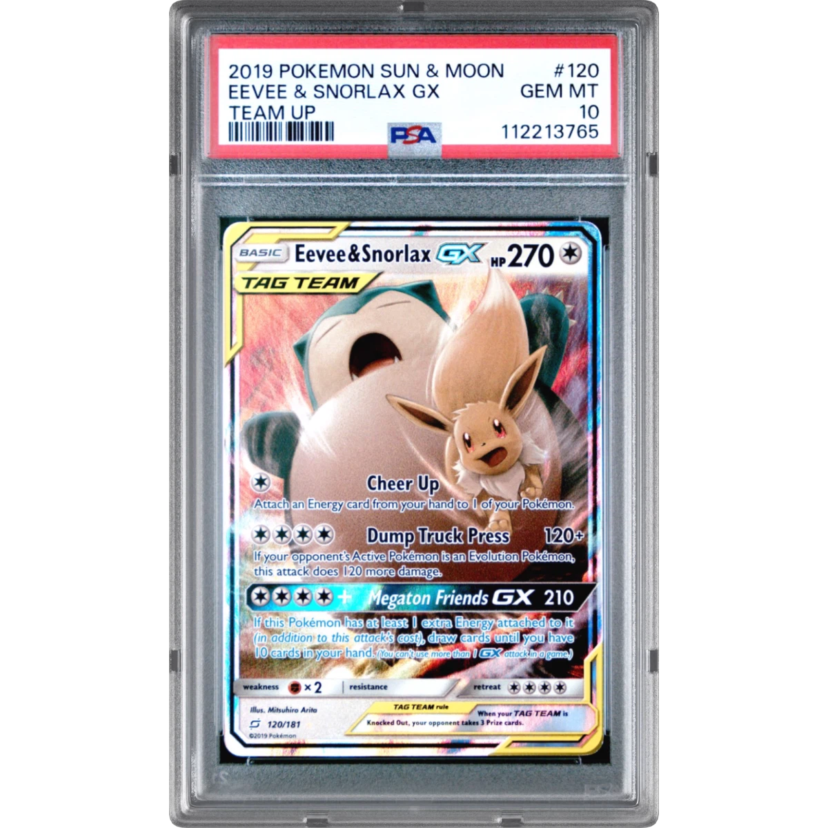 Eevee & Snorlax GX card artwork