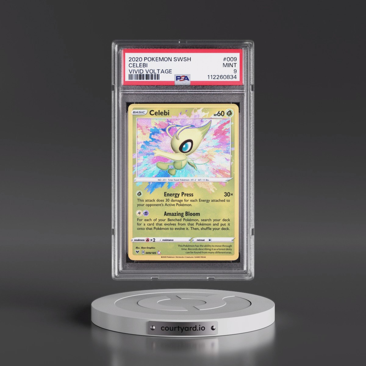 2020 Pokémon Sword & Shield Vivid Voltage #009 Celebi (PSA 9 MINT)