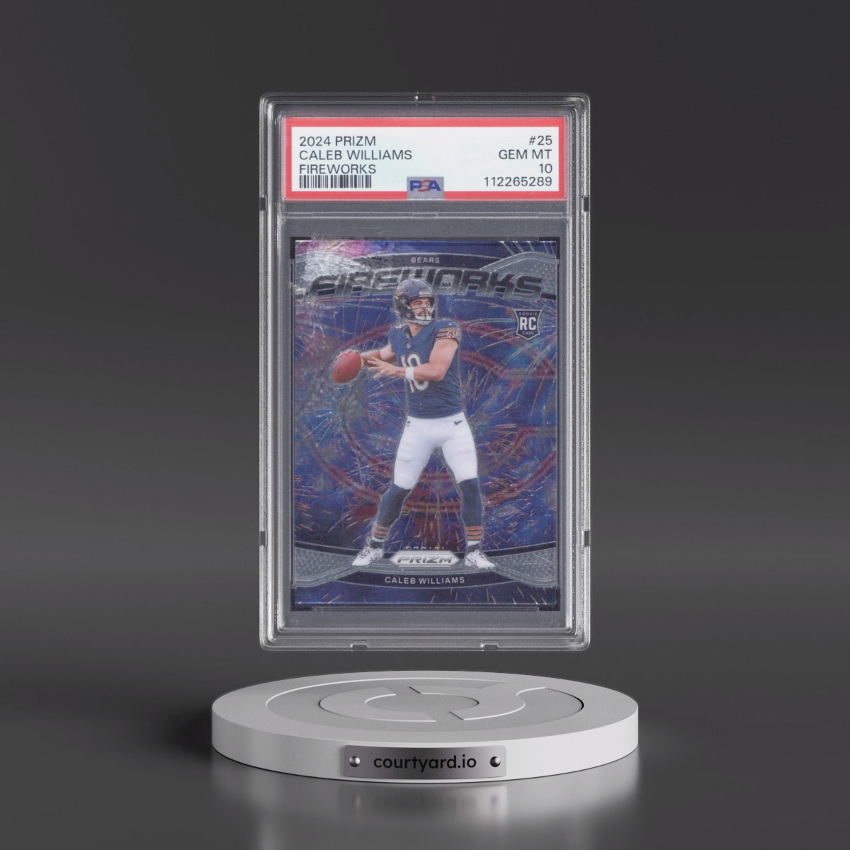 2024 Panini Prizm Fireworks Caleb Williams #25 PSA 10