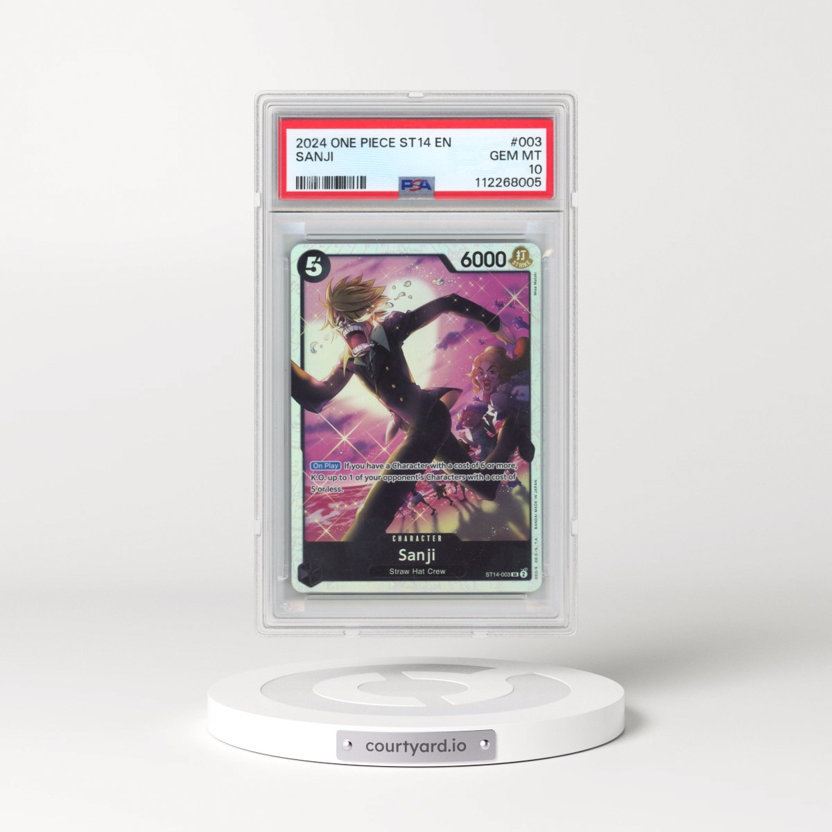2024 One Piece Starter Deck ST14-3D2Y #003 Sanji (PSA 10 GEM MINT)