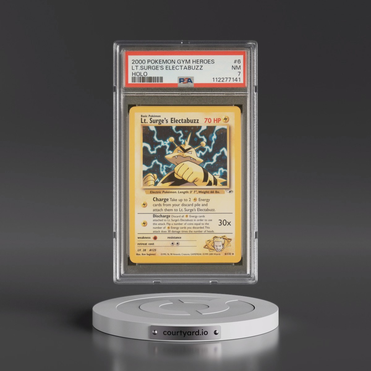 2000 Pokémon Gym Heroes #6 LT. Surge's Electabuzz - Holo (PSA 7 NM)