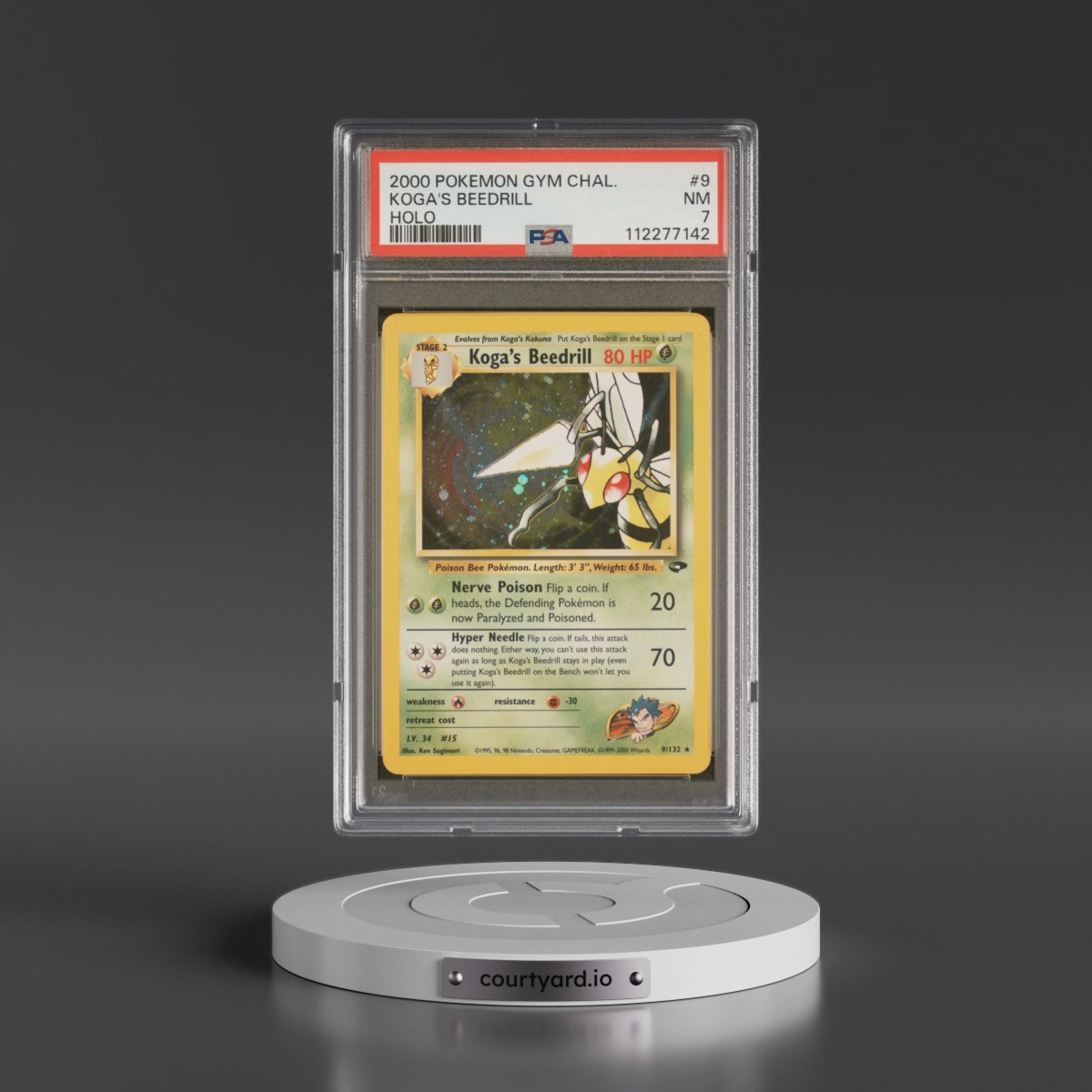 2000 Pokémon Gym Challenge #9 Koga's Beedrill - Holo (PSA 7 NM)