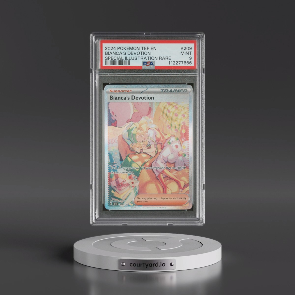 2024 Pokémon Tef EN-Temporal Forces #209 Bianca's Devotion - Special Illustration Rare (PSA 9 MINT)