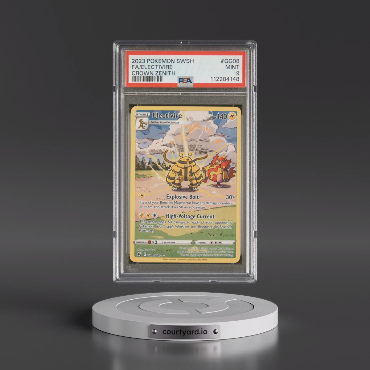 2023 Pokémon Sword and Shield Crown Zenith #GG08 Electivire - Full Art (PSA 9 MINT)