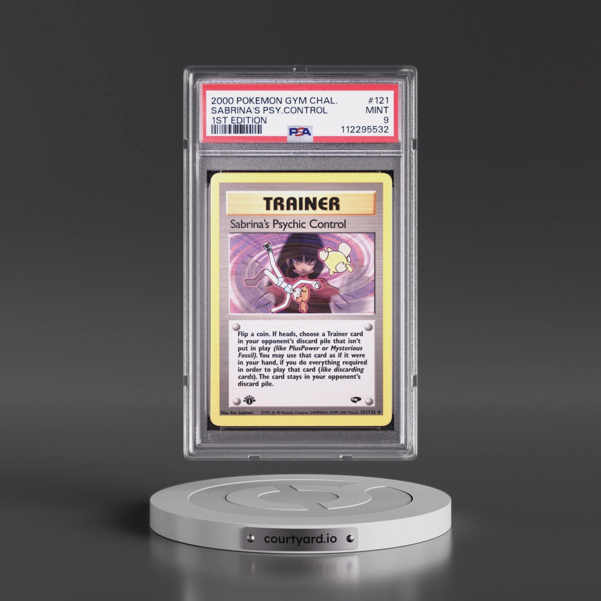 2000 Pokémon Gym Challenge #121 Sabrina's Psychic Control - 1st Edition (PSA 9 MINT)