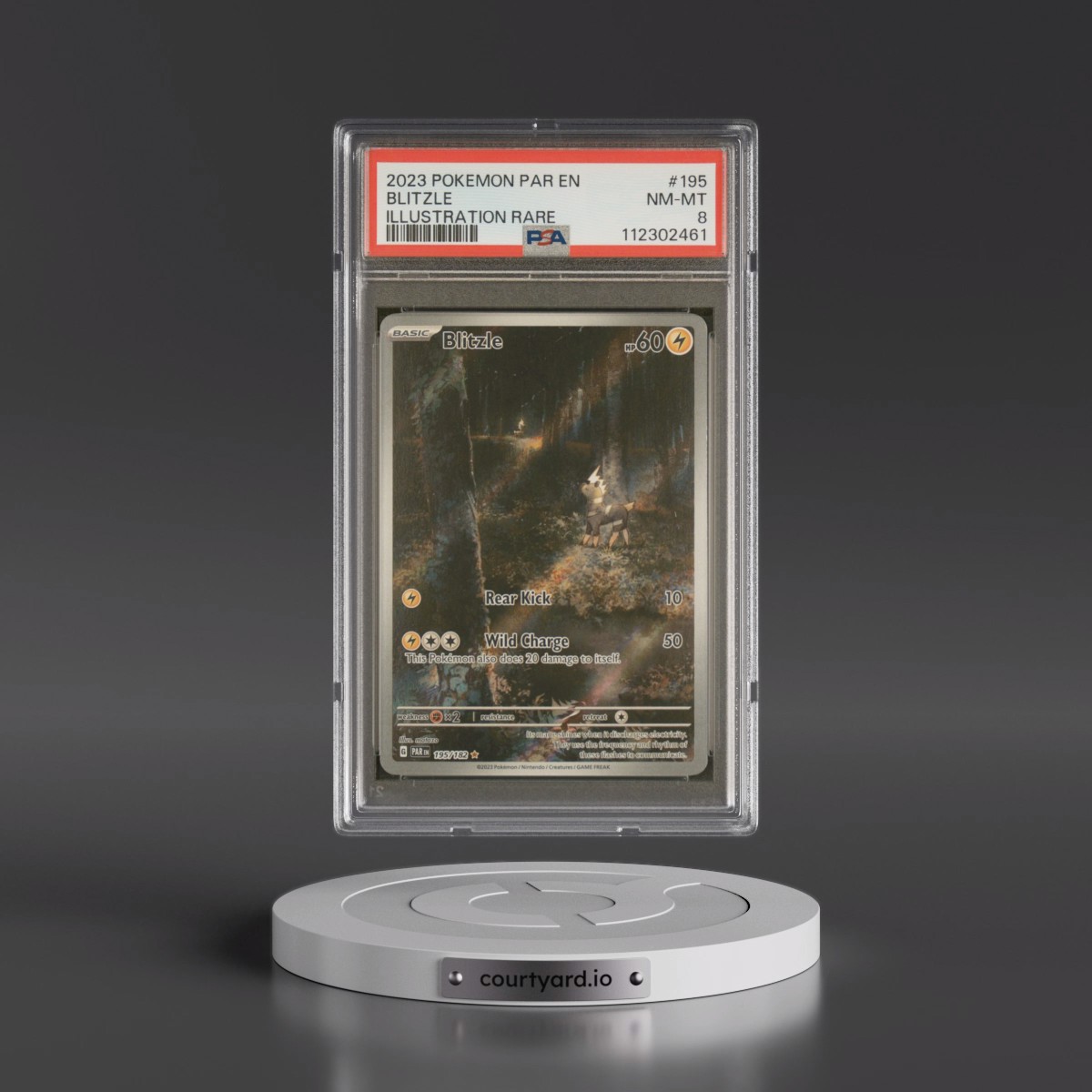 2023 Pokémon Par EN-Paradox Rift #195 Blitzle - Illustration Rare (PSA 8 NM-MT)