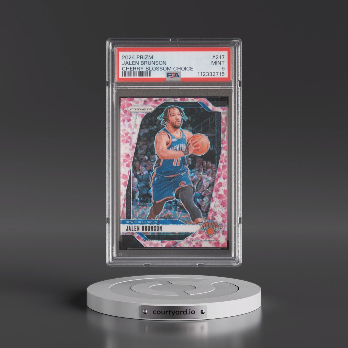2024 Panini Prizm #217 Jalen Brunson - Cherry Blossom Choice (PSA 9 MINT)