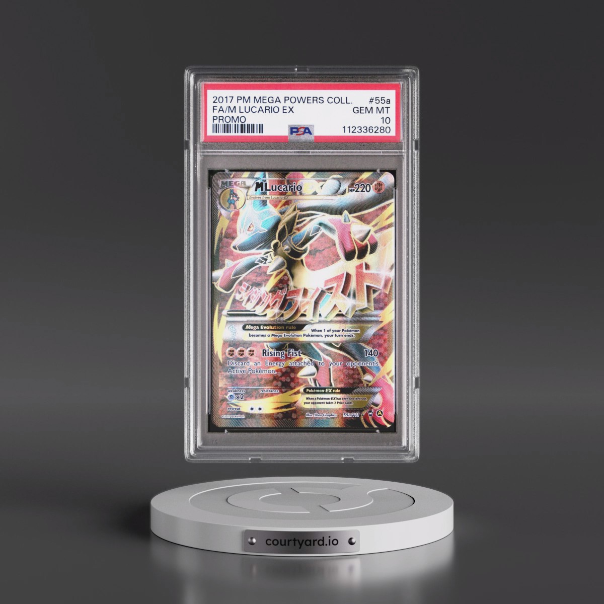 2017 Pokémon Mega Powers Collection Promo #55a M Lucario EX - Holo Full Art (PSA 10 GEM MINT)