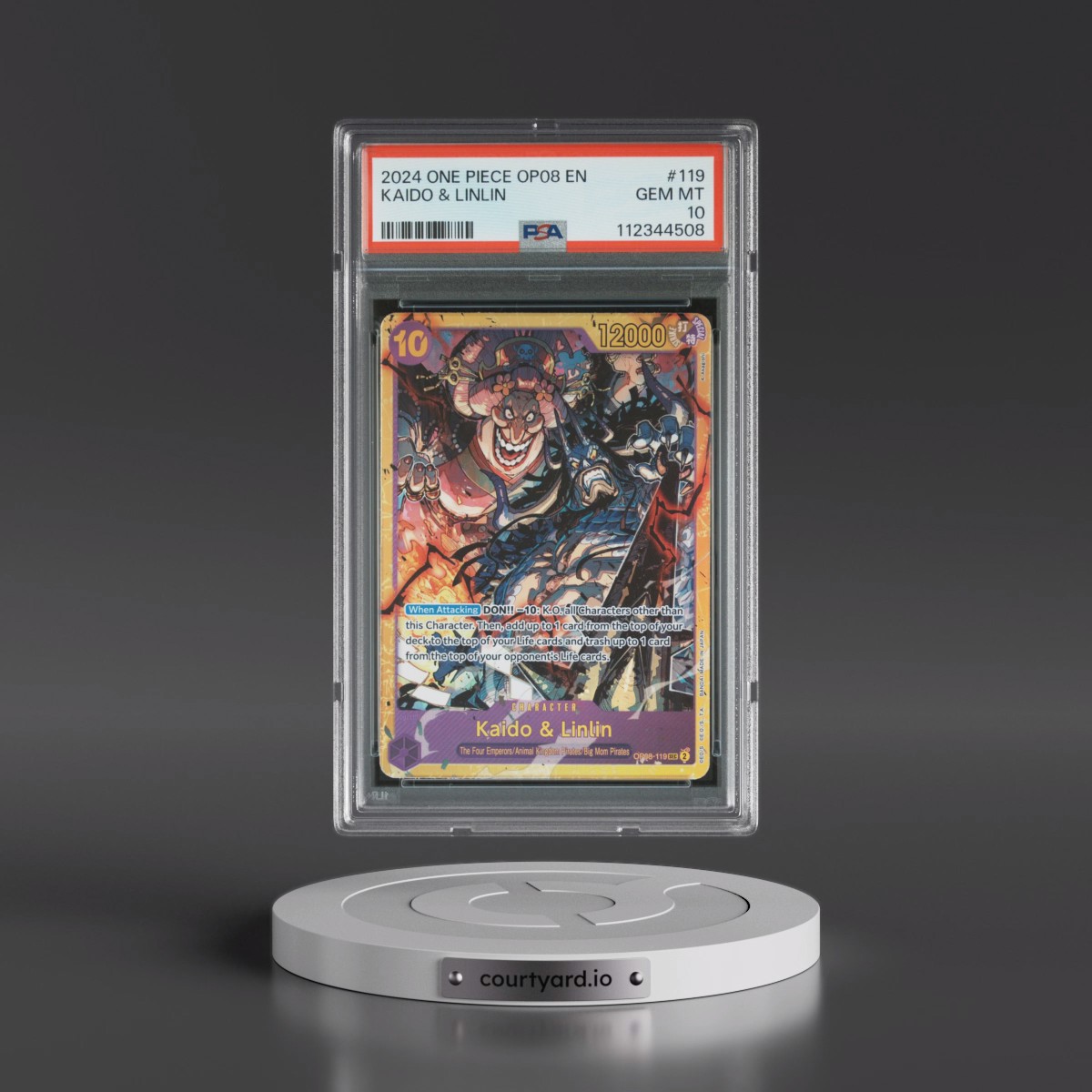 2024 One Piece OP08-Two Legends #119 Kaido & Linlin (PSA 10 GEM MINT)