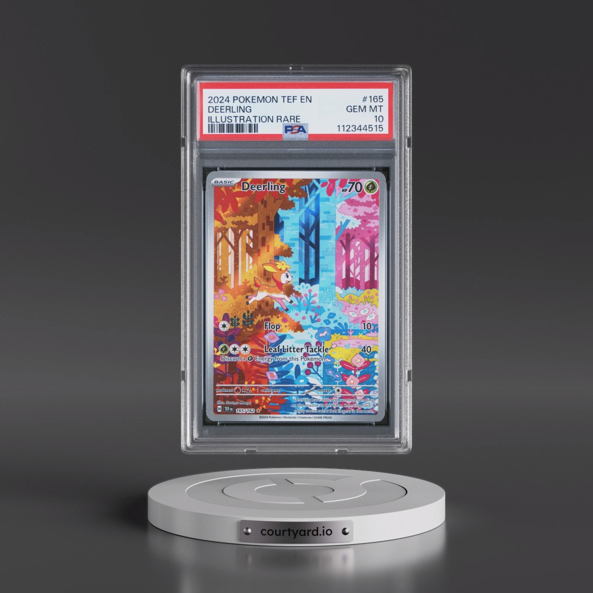 2024 Pokémon Tef EN-Temporal Forces #165 Deerling - Illustration Rare (PSA 10 GEM MINT)