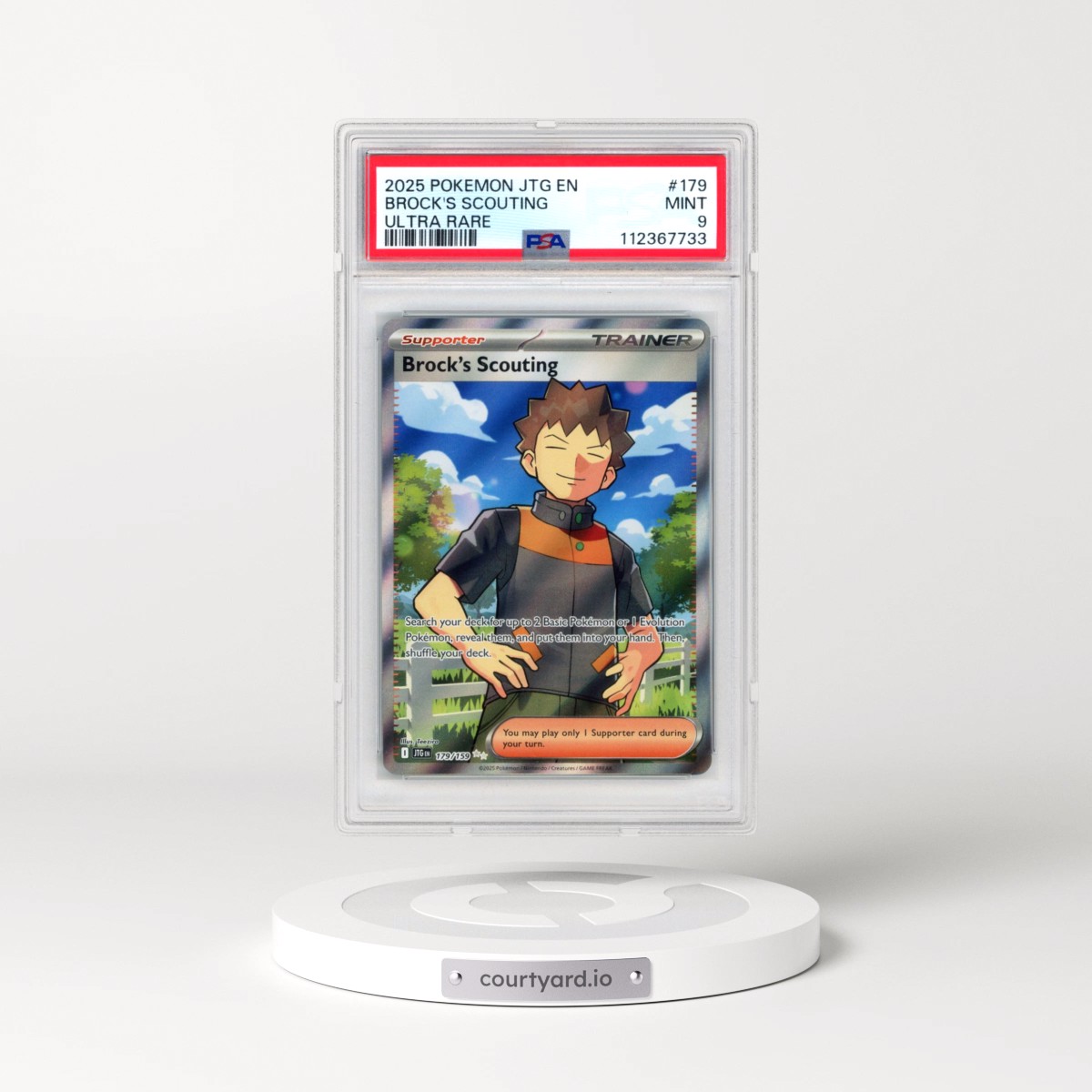2025 Pokémon Jtg EN-Journey Together #179 Brock's Scouting - Ultra Rare (PSA 9 MINT)
