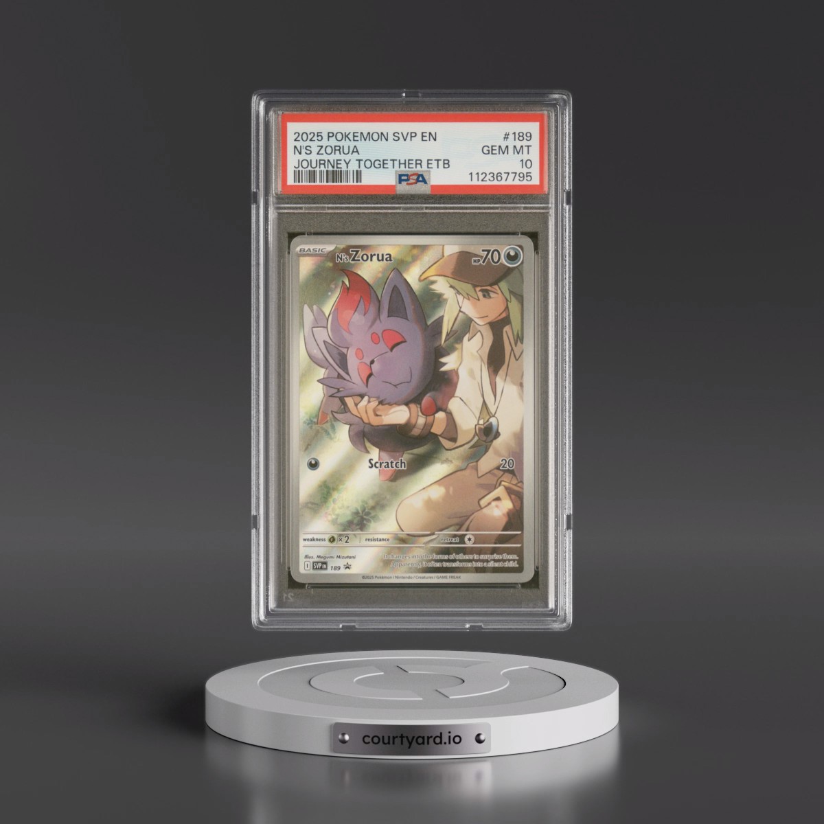 2025 Pokémon Svp EN-SV Black Star Promo #189 N's Zorua - Journey Together Elite Trainer Box (PSA 10 GEM MINT)