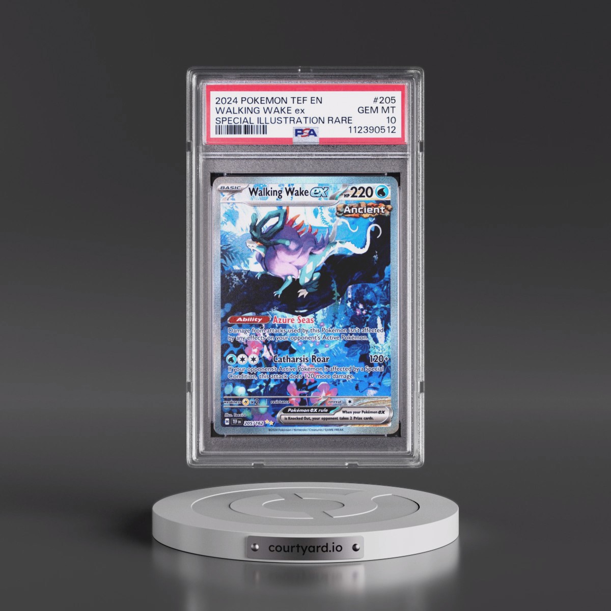 2024 Pokémon Tef EN-Temporal Forces #205 Walking Wake EX - Holo Special Illustration Rare (PSA 10 GEM MINT)